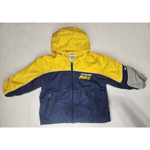 Nike Toddler 3T Zip Up Jacket Colorblock Blue, Yellow, Gray